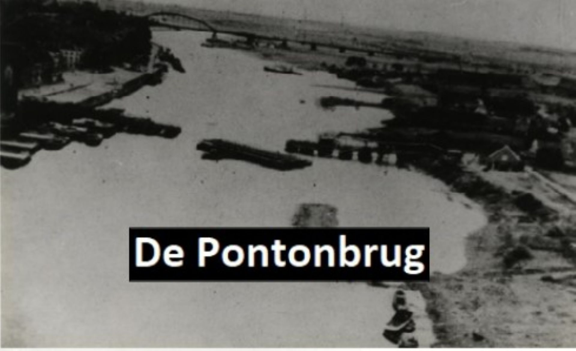 Foto van een Pontonbrug